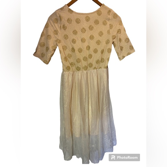 Wonder nation gold metallic holiday short sleeve Size xl 14 16 extra large - Picture 5 of 6